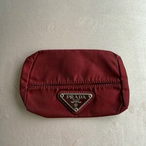 Prada Red Mini Nylon Pouch